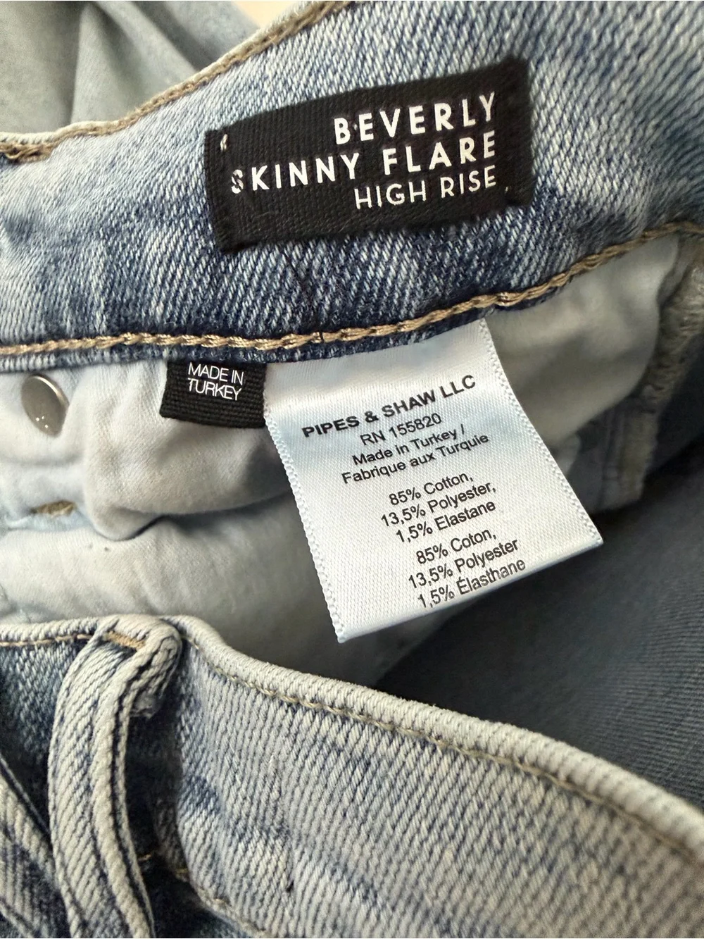Veronica Beard Beverly Skinny Flare Jeans 29 High Rise Light Wash
